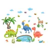 [SHIJUEHEZI] Dinosaures Animaux Stickers Muraux DIY Dessin Animé Oiseaux Arbre Stickers Muraux pour Enfants Chambre Bébé Chambre Décoration De La Maison 201130