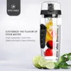 BAISPO 32 OZ 900 ML BPA Ücretsiz Meyve Demlik Suyu Shaker Spor Limon Su Şişesi Tur Yürüyüş Taşınabilir Tırmanma Kamp Şişeleri 201128