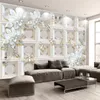 Duvar Kağıtları Özel Duvar Kağıdı 3D Takı Kelebek Çiçek Oturma Odası TV Arka Plan Duvar Boyama Su Geçirmez Po Kağıt Sticker