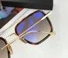 New Retro glasses men's Square Pilot Sunglasses Gold Metal / gradient men's high quality sunglasses glasses neutral