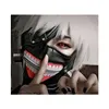 Çevre Dostu Tokyo Ghoul Mask Korkunç Maskaras Cadılar Bayramı Maskeleri Cosplay Kaneki Ken Degreing Cotton Pu Party Prop a