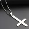 10pcs Stainless Steel Handstand Reverse Cross blessing Necklace simple Religion Christian Jesus Faith lucky Necklace jewelry