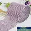 1 Roll 24 Rijen Goud Zilver Crystal Diamond Mesh Rhinestone Lint voor Verjaardag Bruiloft DIY Decoratie Cake Wrap Crystal Tule