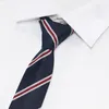 رابط العريس 45*5 سم/6 سم رجال عصريين مخططة Soild Color Leisure Skinny Ties Easy Lazy Zipper Tie Party Necktie