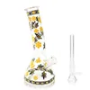 vaso base Dab Rigs Downstem Perc Glass Bee Water Bongs Hookahs Heady glass Bong Smoke Pipe con 14 mm Bowl