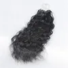 Curly Micro Ring Loop Hair Extensions Reales menschliches Haar natürliches schwarzes Mikroverbindungen Keratin Haarextensions 100g 1Gstrand4108398