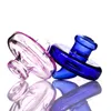 Wholesale Красочный стеклянный CAP CAP CAP для стеклянных водных водных бонсов водные трубы, маслом DAB, 4 мм термальный кварц Banger