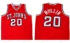 مخصص الرجعية # 20 كريس مولين كرة السلة جيرسي الرجال مخيط أبيض أحمر أي حجم 2xs-5xl اسم ورقم أعلى جودة