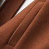 Misturas de lã feminina 2022 Mulheres Coubre de lã elegante e elegante com cinto Design de ponto aberto Winter Warm feminino Casaco Feminino P71 Phy