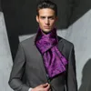 Vinterdesigner 160 cm långa män lila paisley Silk Scarf Male varumärkes sjal Wrap Face Scarf Grade A Vuxen Barrywang4976150