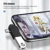 Android Type-C 2-i-1 OTG Adapter OTG Typ C Kabel för Xiaomi Tablet Hårddisken Flash Disk USB Musomvandlare passar Samsung Huawei smartphone