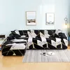 Stretch Stampa decorativa Sofa Slipcover 5% spandex, chaise longue 1 2 3 4 posti L figura copertura, per soggiorno Set 220222