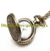 Vintage Eule Bronze Damen Herren Taschenuhr Halskette Zubehör Pullover Kette Damen Hängende Herren Taschenuhren AA00171