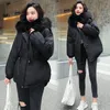 jacket winter with big fur collar winter coat women parkas Loose Clothes with Hats and Large Size 201027