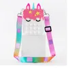 Handbags party favor Fidget Pops Sensory Bubble Shoulder Bag Finger Push Phone Pouch Case Change Coin Purse Decompression Unicorn 2202119