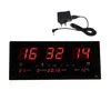 Duży cyfrowy cyfrowy zegar ścienny 24h Wyświetlacz Time Backlight Office School Home Supplies - Tryb noc Podświetlenie Ekran LED EU H1230