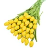 31 Pcs Tulipes Fleur Artificielle Real Touch Tulipe Fleurs Faux Décoration De Mariage De Noël Maison Jardin Décor 220406