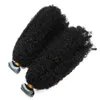 Versandfertig, vollständig ausgerichtete, weiche Nagelhaut, vorgebundene Haarteile in natürlicher Farbe, 25 g Hautschuss, 50 g Afro-Kinky-Curly-Klebeband 1589933