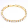 Icedout Fashion Tennis Chain Bracelet Gold Color Copper Bling Zirkonen Charms Women Men Hip Hop Jewelry4045669