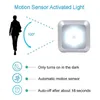 Battery Powered 6 LED Square Motion Sensor Night Lights PIR Induction Under Cabinet Light Closet Lamp for Stairs Kitchen