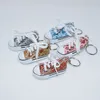 Nya Mode Sport Skor Keychain Mini 3D Simulering Kanfas Skor Kanfas Sneakers Tennis Keychain Bag Keychain Tillbehör Gåvor