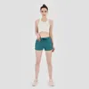 Kvinnor Yoga Shorts Feminin Casual Shaping Outfits Cinchable Drawcord Running Short Pants Ladies Sportwear Solid Color Girls Araction