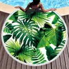 Plantas tropicais impressas grandes toalhas de praia redonda para colegas de ioga para adultos Microfibra com borlas de pano de 150 cm de espessura Big Beach Towels Y20313Q
