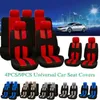4pcs/9pcs/set Car Seat Covers Set Fit Most Cars Covers Tire Track Detail Styling Car Seat Protector Interior Accessories1