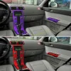 Para volvo s40 v50 c30 interior painel de controle central maçaneta da porta 5d adesivos fibra carbono decalques estilo do carro accessorie235s