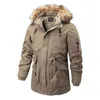 Piumino da uomo Parka Giacche invernali in pile Uomo Collo in pelliccia calda Giacca con cappuccio Cappotti Uomo Medio-lungo Imbottito in cotone spesso Abbigliamento uomo Phin22