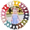 24pcs / 12Pairs sammet baby 4inch bows metallklipp Barrettes Hårtillbehör för småbarn tjejer LJ201226