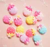 Imitation resin rubber texture candy strawberry wave point DIY cream mobile phone case material package accessories