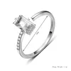 zirkoon zilveren ring vrouwen diamant verloving bruiloft cluster ringen mode sieraden wil en zandgift