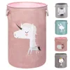 Large Dustproof Folding Laundry Basket Clothes Storage Baskets Bin For Kid Toy Organizers Dog Blanket Cute Animal Laundry Hamper T255C