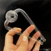 Mais novo queimador de óleo de vidro de tubo duplo 14 cm grande tubo de óleo de vidro transparente para fumar cachimbo de mão frete grátis