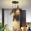 Retro Industrial Cloth shade Metal Cage Pendant Lamps Vintage Ceiling Lamp Bar Dining-room Kitchen Home decor lighting fixtures