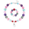 Set di collane per neonate 78 Design per ragazze Ciondolo Collana di perline robuste Bracciale Bandiera americana Unicorno Diamante Gioielli per bambini4906968