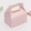 Cake Food Kraft Paper Box mit Griffboxen Weihnachtsgeburtstag Hochzeitsfeier Süßigkeit Geschenkpackung Whole3130790