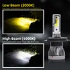 LED 12000LM / PAIR Mini Car Headlight Lampor H1 H7 H8 H9 H11 Headlamps Kit 9005 HB3 9006 HB4 Auto Lampor 6000K