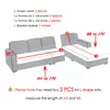 COPERCHI PER CADURA DI SOLO PLUSH per soggiorno in velluto elastico divano sezionale sezione sedile sede set di sede a poltrona l mobili a forma di slipcovechair