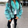 ETHEL ANDERSON 100% véritables vestes de fourrure véritable manteaux avec col pour luxe Vintage dames vêtements d'extérieur courts 211220