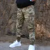 MEGE Marca Homens Moda Streetwear Casual Camuflagem Jogger Calças Táticas Militares Calças Carga Para Dropp 220214
