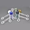 New Desiger Glass Oil Burner Pipe Collana 12cm Hand Smoking Spoon Pipes con diversi Balancer Dry Herb Bowl all'ingrosso