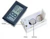 Zwart / Wit Mini Digitale LCD Milieu Thermometer Instrumenten Hygrometer Vochtigheid Temperatuurmeter In Room Koelkastijsbox