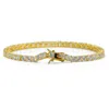 3 4 5 6mm 1 Row Cubic Zircon Tennis Bracelet Gold Silver Color Iced Out Mens Fashion Jewelry229V