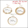 Charm Bracelets Jewelry 3Pcs/Set Punk Curb Cuban Chain Set For Women Miami Boho Crystal Shell Gold Color Bangles Drop Delivery 2021 Ir3Hq