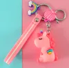Ny Creative Cartoon Doll Cute PVC Unicorn Keychains Korean Unicorn Key Chain Bag Pendant Key Chain Creative Custom Key Chain9603587