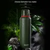 Simita Esporte Flask de vácuo, 600ml, garrafa de água portátil para viagem de acampamento, aço inoxidável, armário verde tumbler 201221
