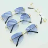 Casal de sol dos casais de designers e femininos de praia 20% de desconto em metal sem aro quadrado oval de óculos de sol ova