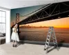 Home Decor 3d Wallpaper 3d Quarto Wallpaper Beautiful Night View on the Mural Wallpaper rio romântico paisagem 3D